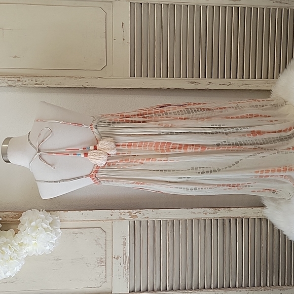 Soft Surroundings tassels ties sleeves dress women's size medium - Picture 5 of 12